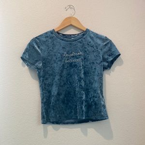 Velvet crop top “daydream believer”